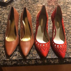 Woman shoes size 9 tan are Ralph Lauren n BCBG or